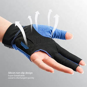 <b>Billiard</b> Gloves Left Right Hand Breathable <b>Snooker</b> High Quality Customized Three Fingers Gloves <b>Billiard</b> <b>Snooker</b> Gloves - Product Image 3