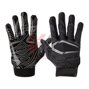 Hybrid American Football Gloves Sticky Palm Padded Back Custom Logo Professional Versatile Position Training Gear Wholesale - Product Image 1