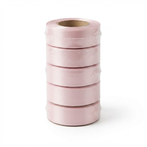 Cinta de Satén Rosa Azulado de 25mm de Una Sola Cara, 5 Rollos x 8 Metros, para Decoración de Baby Shower, Telones de Fondo para Fiestas, Guirnaldas de Globos - Product Image 3