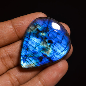 <b>TOP</b> QUALITY AAA Natural <b>Rainbow</b> Labradorite Gemstone Cabochon Pear Shape Third Party Certified for Jewelry Making - Product Image 2