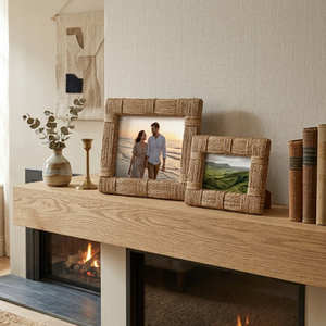 Handwoven Seagrass Woven Photo <b>Frame</b> <b>with</b> Acrylic Glass Vintage 5x7 4x6 Photo <b>Frame</b> for Tabletop from Vietnam - Product Image 5