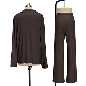 Women's Longewear Modal Sleepwear Set Soft Stretch Pyjama Set Breathable Ladies Pyjamas - Product Image 3