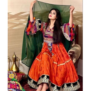 Vestidos Afganos Bordados Personalizados para Mujer, Transpirables, de la Mejor Calidad, Tela Tribal Banjara para Danza del Vientre, Vestido Tradicional Afgano - Product Image 4