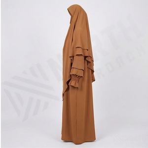 Abaya musulmane deux pièces pour le Ramadan, robe de prière, hijab, vêtement, jilbab, tenue intégrale pour femmes, mode islamique modeste - Product Image 3