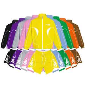 Custom Outdoor Spring <b>Summer</b> Windproof Shorts Set Men's Casual <b>Lightweight</b> <b>Jacket</b> Tracksuit Short Windbreaker Set Men - Product Image 2