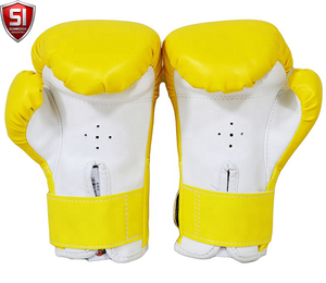 Gants de boxe SUMROOS SI en cuir noir et or, sangle de poignet réglable, équipement d'entraînement durable, protecteur et confortable, toutes saisons - Product Image 6