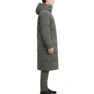 Best Choice Men Long <b>Bench</b> <b>Coat</b> Hooded Full Front Zipper Waterproof Lightweight Warm Padded Puffer Outdoor Wholesale Clothing - Product Image 3