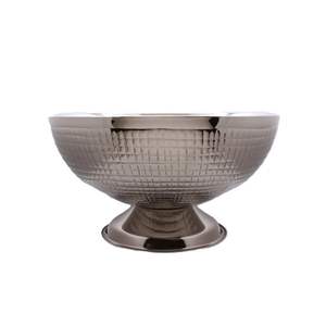 Elegante Cuenco para Vino de Aluminio Dorado con Base de Pedestal, Moderno Centro de Mesa Decorativo de Metal, Enfriador de Vino - Product Image 6