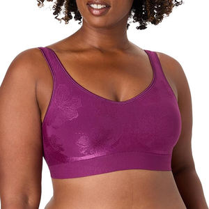 Soutien-gorge de sport dos nageur pour femme avec empiècements en mesh, sans coutures, rembourré, maintien élevé, respirant, séchage rapide, logo personnalisé, tenue de sport - Product Image 1