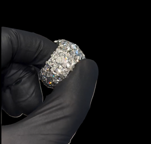 แหวนฮิปฮอปผู้ชาย RB GEMS ออกแบบเอง เพชรโมอิสซาไนต์ VVS เงินแท้ S925 แหวนเพชรโมอิสซาไนต์ VVS สำหรับงานปาร์ตี้ - Product Image 6