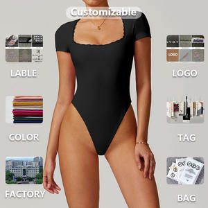 เสื้อกล้ามรัดรูปแขนสั้นคอวี ผ้าไลคร่า ยืดหยุ่น กระชับรูปร่าง สไตล์ลำลอง ไร้ตะเข็บ เหมาะสำหรับออกกำลังกาย - Product Image 2