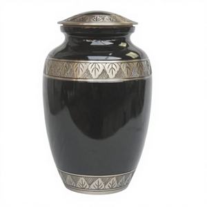 <b>Blush</b> Pink Gold Cremation Urn for Ashes | Angel Heart Memorial Urn | Luxury Brass Handmade Modern Funeral Urn 3-4L Capacity - Product Image 4