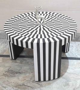 Mesa con Incrustaciones de Hueso de ILAHI, Diseño Moderno con Detalles de Ágata, Almacenamiento Portátil, Muebles para el Hogar - Product Image 1