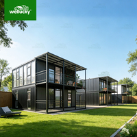 Casa Container di Lusso Espandibile a Due Piani, Casa Prefabbricata Modulare Arredata, Installazione Rapida, Spazio Abitativo Portatile