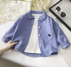 Camisetas Casuales de Manga Larga para Niños, Primavera-Otoño, Camisas para Bebés, Invierno, Cómodas, 100% Algodón Tejido, 180g, Transpirables - Product Image 3