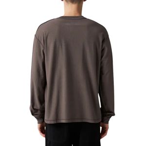 Camiseta de hombre de talla grande, ecológica, 100% algodón, manga corta, costuras invertidas, logotipo personalizado impreso, estilo vintage. - Product Image 3