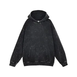 Acid Wash Hoodie Vintage Washed Oversized Fleece Soft Breathable Comfortable Warm Casual Street Style 100% Cotton Winter Unisex - Product Image 6