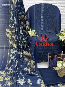 Conjunto de Salwar Kameez y Dupatta de Rayón y Algodón de Alta Calidad con Bordado para Festivales, Compra en Línea en India - Product Image 4