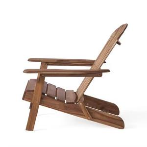 Chaise d'extérieur pliable moderne TPT en bois, résistante aux intempéries, écologique, avec dossier inclinable manuel et motif imprimé au laser, idéale pour jardin, villa, parc - Product Image 4
