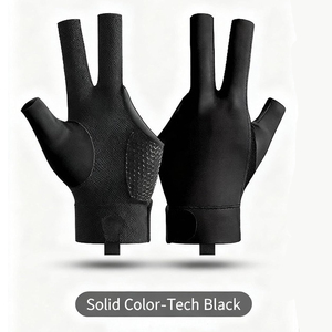 Spandex Material Sports Snooker <b>Gloves</b> for Men and Women 3 Fingers Design <b>Moisture</b> Wicking & UV Protection - Product Image 3