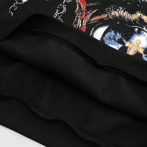 Sweat à capuche en coton éponge premium avec strass, coupe oversize, motif graphique, streetwear automne, mode homme, fabricant sur mesure - Product Image 6
