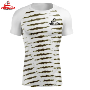 เสื้อแรชการ์ดแขนสั้นคุณภาพสูงสำหรับผู้ชาย - ป้องกันรังสียูวี แห้งเร็ว ป้องกันการเสียดสี - เหมาะสำหรับกีฬาและฟิตเนส - Product Image 3