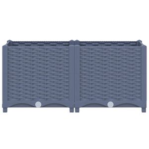 Lit de jardin surélevé 31.5 "x 15.7" x 15 "en polypropylène pour ensembles extérieurs - Product Image 3