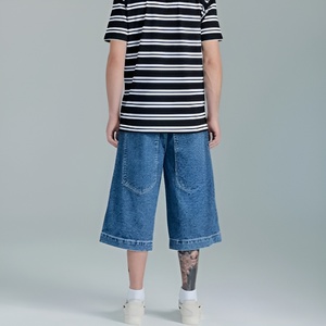 Pantalones Cortos Bermuda de Mezclilla de Algodón Sólido para Hombre, Cintura Media, Cierre con Botones, Tejido de Lona Transpirable - Product Image 4
