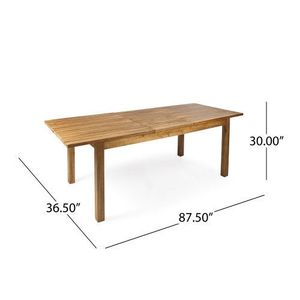 Moderno Juego de Comedor de Madera de Acacia de 7 Piezas, 6 Sillas y 1 Mesa Grande para Jardín, Patio o Terraza - Product Image 2
