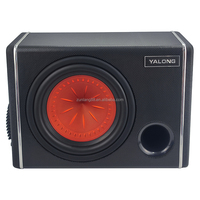 Subwoofer de voiture actif 10 pouces 1500W de puissance de crête, enceinte de basses SVC avec amplificateur de classe AB intégré, boîte de subwoofer audio pour voiture