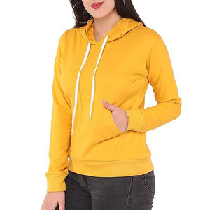 Sweat-shirt à capuche personnalisé pour femme avec cordon de serrage, col montant en polaire, style urbain professionnel, nouvelle collection 2026 - Product Image 6