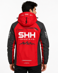 Custom <b>Men</b> Waterproof Outdoor <b>Jacket</b> Hooded Windbreaker <b>Lightweight</b> Hiking <b>Rain</b> <b>Jacket</b> Windproof Sportswear Custom Logo OEM - Product Image 4