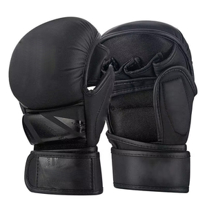 ถุงมือต่อสู้ MMA ถุงมือฝึกซ้อมที่สวมใส่สบาย สายรัดข้อมือปรับได้ วัสดุระบายอากาศได้ดี ดีไซน์ฝ่ามือเปิด สำหรับการออกกำลังกาย - Product Image 2