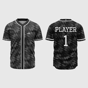 Vêtements de sport personnalisés OEM, maillot de baseball en polyester respirant, uniforme d'équipe de grande taille avec nom et numéro de joueur quantité minimale de commande bas sublimés - Product Image 1