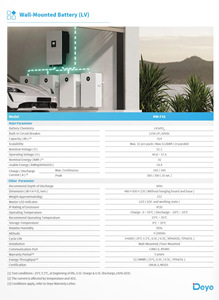Sistem Baterai Surya Deye 16kWh 6000 Siklus RW-F16 LiFePO4 IP20 Penjualan Terlaris Baterai Tegangan Rendah Pengiriman Cepat - Product Image 5
