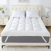 Protège-matelas matelassé en microfibre imperméable et rafraîchissant, pliable, extra épais, en mousse à mémoire de forme, toutes saisons, 400TC