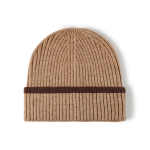 wholesale custom super quality 100% <b>wool</b> breathable <b>beanies</b> hat custom printed logo winter warm skull cap factory - Product Image 1