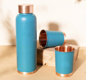 Botella de agua de cobre decorativa sin juntas Uso en oficina Vasos de plástico con beneficios para la salud - Product Image 5