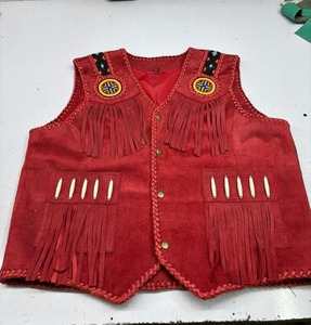 Mens Vintage Suede Leather Fringe Vest Western Cowboy <b>Biker</b> <b>Waistcoat</b> - Product Image 1