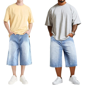 Pantalones Cortos Vaqueros OEM de Mezclilla con Lavado Ácido, Unisex, Estilo Urbano, Casual, de Verano, Tejido, Cintura Media, Ajuste Holgado, Vintage, de Poliéster/Algodón, Venta al por Mayor - Product Image 5