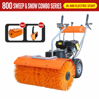 Balayeuse à neige thermique 6,5 CV, autoportée, à brosse rotative pour routes, trottoirs et allées