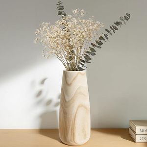 Vase à fleurs en bois style Art déco, effet marbre, minimaliste, pour table, décoration maison, mariage, fête - Product Image 5