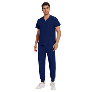 New Arrival Premium Quality Men’s Medical <b>Scrub</b> Set Hospital <b>Uniform</b> Nursing Workwear Designer Fit Breathable <b>Scrubs</b> - Product Image 4