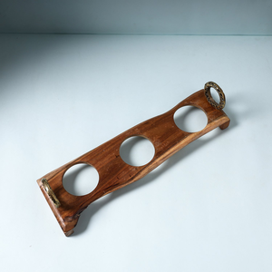 Handmade Wooden Wine Glass Holder Tray Rustic Wood Stemware Carrier for Wine Tasting Party Home Bar and <b>Kitchen</b> <b>Decor</b> - Product Image 6