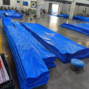 Bâche en PE bleue durable, imperméable, résistante aux UV et aux déchirures, pour la construction, l'agriculture et les camions - Product Image 5