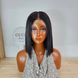 Wholesale 100% Raw Virgin Vietnamese Natural Bone Straight 8 10 Inches <b>Long</b> <b>Wig</b> Human Hair Double Drawn Transparent Glueless - Product Image 4
