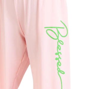 Conjunto Deportivo de Dos Piezas para Mujer, Marca AKA, Color Rosa Sólido, Bordado, Pantalón Ancho de Felpa, Tela Suave, Elegante, Casual y Cómodo - Product Image 6
