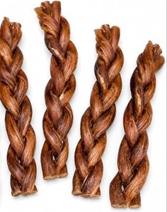 Os à mâcher tressés en buffle faits à la main, écologiques et longue durée, pour chiens à forte vigueur de mastication, faibles en glucides, sûrs et digestibles, en sacs - Product Image 1