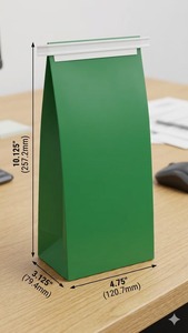 Bolsa de Papel Kraft Personalizada RRD EXIM de Grado Alimenticio con Cierre Metálico, Ventana y Fuelle Lateral Plegable Ajustable para Café Verde Reutilizable - Product Image 3