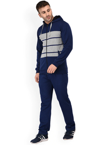 Fournisseur en gros proposant des ensembles de survêtements en coton 2 pièces pour hommes, en stock, avec étiquette privée et logo personnalisé. - Product Image 3